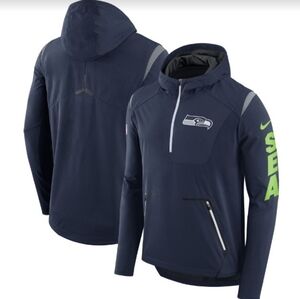 Seattle Seahawks Nike Sideline Alpha Fly Performance Half-Zip Pullover Jacket